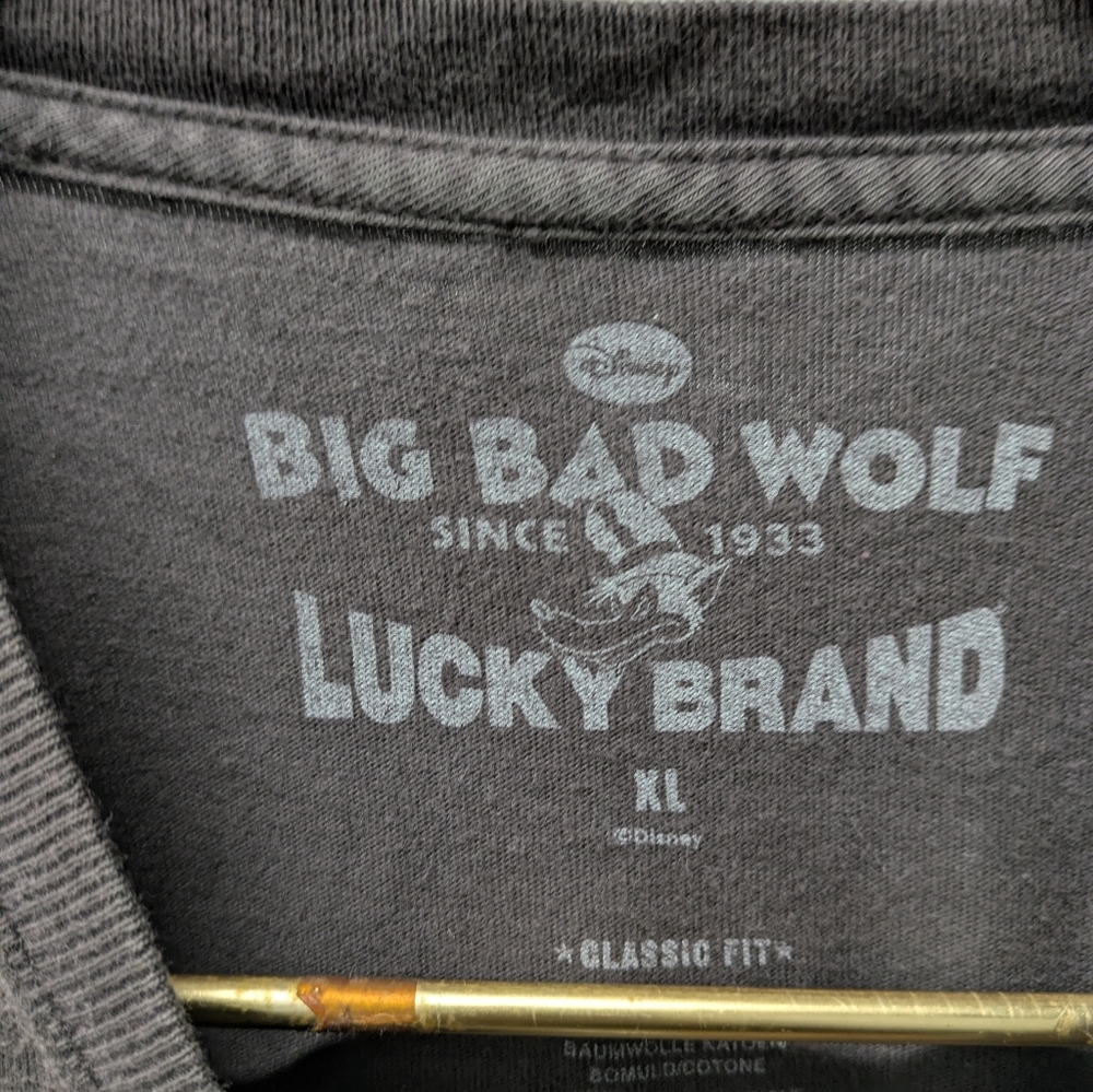 Lucky Brand Big Bad Wolf Motorcycle Tee - Gray and Red - Picture 4 of 5